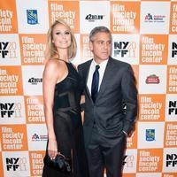 George Clooney and Stacy Keibler at the 49th Annual NYFF 2011 premiere of 'The Descendants'